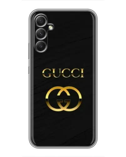 Чохол для Samsung Galaxy A34 з картинкою «Золотий логотип Gucci»