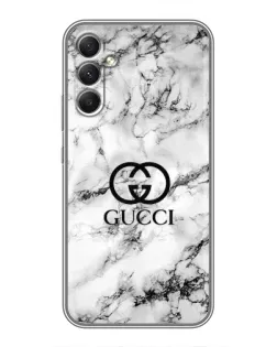 Чохол для Samsung Galaxy A34 з картинкою «Gucci — мармуровий шик»