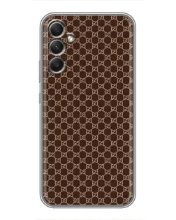 Чехол для Samsung Galaxy A34 с картинкой «Gucci — шоколадная сетка»