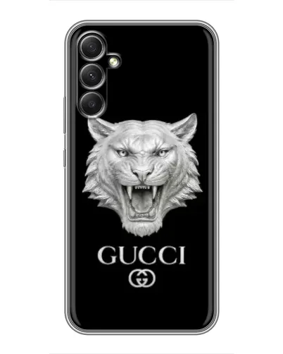 Чехол для Samsung Galaxy A34 с картинкой «Gucci — серебряный лев» Чехол для Samsung Galaxy A34 с картинкой «Gucci — серебряный лев»