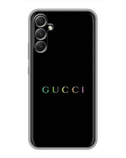 Чехол для Samsung Galaxy A34 с картинкой «Gucci — неоновый минимализм»