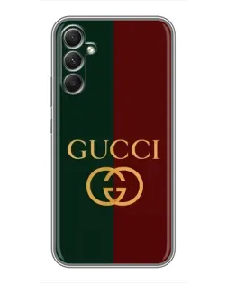 Чехол для Samsung Galaxy A34 с картинкой «Gucci — темно-зеленый градиент»