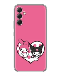 Чехол для Samsung Galaxy A34 с картинкой «Kuromi и My Melody»