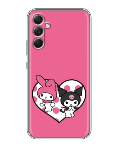 Чехол для Samsung Galaxy A34 с картинкой «Kuromi и My Melody»