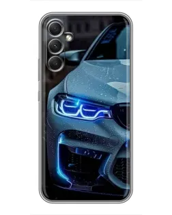 Чохол для Samsung Galaxy A34 з картинкою «Погляд BMW з синіми фарами» Чохол для Samsung Galaxy A34 з картинкою «Погляд BMW з синіми фарами»