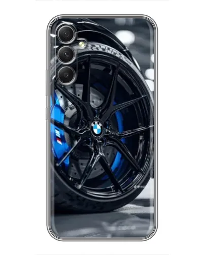 Чехол для Samsung Galaxy A34 с картинкой «Колесо BMW вблизи» Чехол для Samsung Galaxy A34 с картинкой «Колесо BMW вблизи»