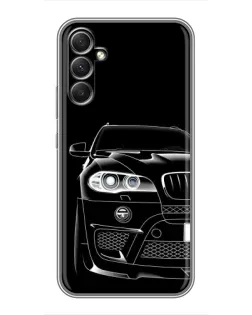 Чехол для Samsung Galaxy A34 с картинкой «Темный силуэт BMW»