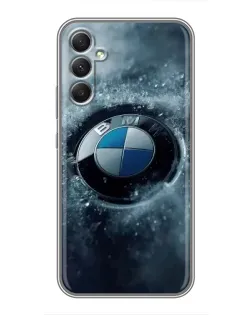 Чехол для Samsung Galaxy A34 с картинкой «Логотип BMW — лед» Чехол для Samsung Galaxy A34 с картинкой «Логотип BMW — лед»