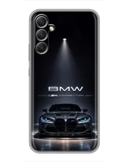 Чехол для Samsung Galaxy A34 с картинкой «BMW сквозь ночной город» Чехол для Samsung Galaxy A34 с картинкой «BMW сквозь ночной город»