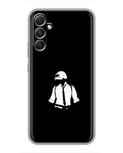 Чехол для Samsung Galaxy A34 с картинкой «PUBG — белый шлем»