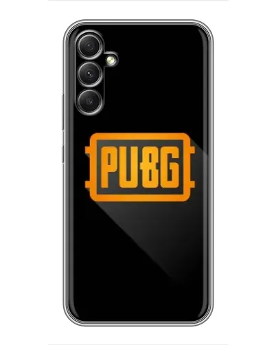 Чехол для Samsung Galaxy A34 с картинкой «PUBG — рамка лого»