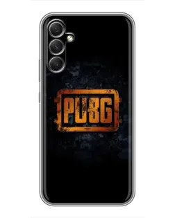 Чехол для Samsung Galaxy A34 с картинкой «PUBG — золотой логотип»