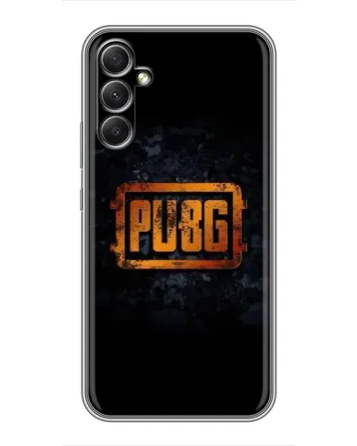 Чехол для Samsung Galaxy A34 с картинкой «PUBG — золотой логотип»