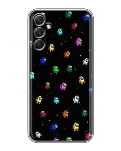 Чехол для Samsung Galaxy A34 с картинкой «Экипаж Among Us»