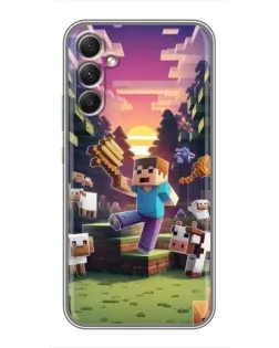 Чехол для Samsung Galaxy A34 с картинкой «Стив на ферме» Чехол для Samsung Galaxy A34 с картинкой «Стив на ферме»