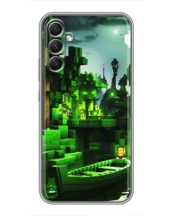 Чохол для Samsung Galaxy A34 з картинкою «Minecraft лісовий пейзаж»