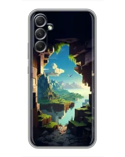 Чехол для Samsung Galaxy A34 с картинкой «Вид из пещеры»