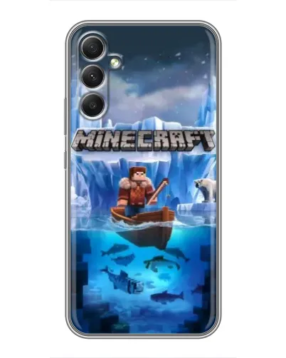 Чехол для Samsung Galaxy A34 с картинкой «Minecraft ледяной мир» Чехол для Samsung Galaxy A34 с картинкой «Minecraft ледяной мир»