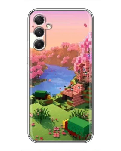 Чехол для Samsung Galaxy A34 с картинкой «Розовое дерево Minecraft» Чехол для Samsung Galaxy A34 с картинкой «Розовое дерево Minecraft»