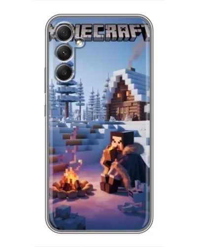Чехол для Samsung Galaxy A34 с картинкой «Зимний Minecraft» Чехол для Samsung Galaxy A34 с картинкой «Зимний Minecraft»