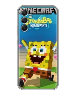 Чехол для Samsung Galaxy A34 с картинкой «Губка Боб Minecraft» Чехол для Samsung Galaxy A34 с картинкой «Губка Боб Minecraft»