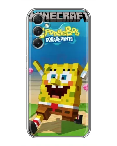 Чехол для Samsung Galaxy A34 с картинкой «Губка Боб Minecraft» Чехол для Samsung Galaxy A34 с картинкой «Губка Боб Minecraft»
