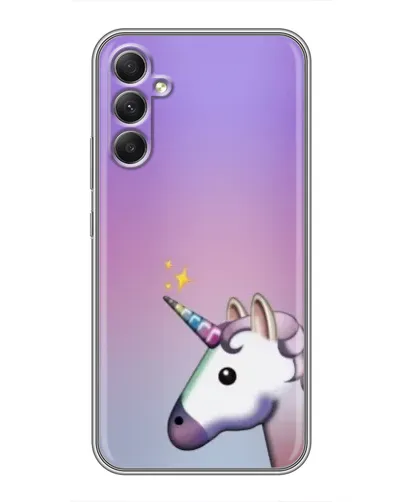 Чехол для Samsung Galaxy A34 с картинкой «Единорог градиент»