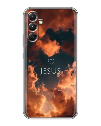 Чехол для Samsung Galaxy A34 с картинкой «Сияние Имени Jesus»