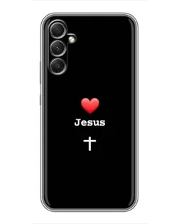 Чехол для Samsung Galaxy A34 с картинкой «Сердце - Jesus» Чехол для Samsung Galaxy A34 с картинкой «Сердце - Jesus»