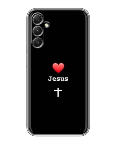Чехол для Samsung Galaxy A34 с картинкой «Сердце - Jesus»