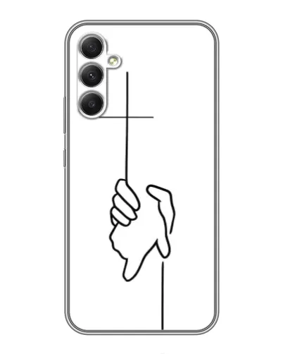 Чехол для Samsung Galaxy A34 с картинкой «Рука держит»