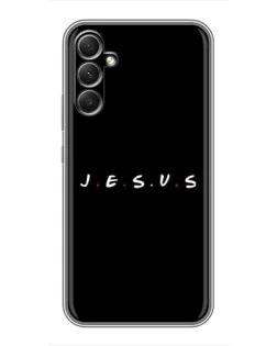 Чехол для Samsung Galaxy A34 с картинкой «Точки веры J.E.S.U.S.»