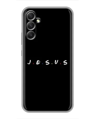 Чехол для Samsung Galaxy A34 с картинкой «Точки веры J.E.S.U.S.»