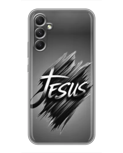 Чехол для Samsung Galaxy A34 с картинкой «Надпись Jesus Graffiti»