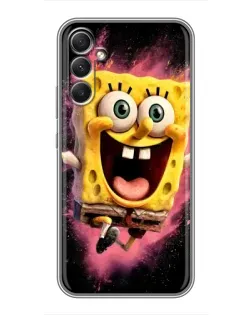 Чехол для Samsung Galaxy A34 с картинкой «Взрывной Спанч Боб»