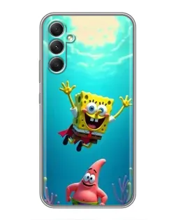 Чохол для Samsung Galaxy A34 з картинкою «Спанч Боб під водою»