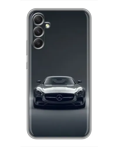 Чехол для Samsung Galaxy A34 с картинкой «Mercedes на черном»