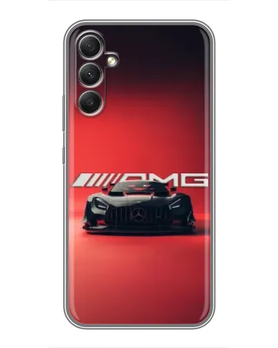 Чехол для Samsung Galaxy A34 с картинкой «Mercedes AMG — красная линия»