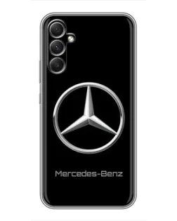 Чехол для Samsung Galaxy A34 с картинкой «Mercedes Silver Logo»