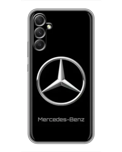 Чехол для Samsung Galaxy A34 с картинкой «Mercedes Silver Logo»