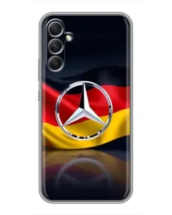 Чехол для Samsung Galaxy A34 с картинкой «Mercedes — флаг Германии»