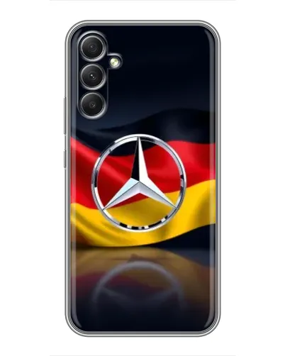 Чехол для Samsung Galaxy A34 с картинкой «Mercedes — флаг Германии»