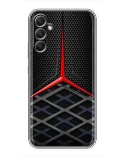 Чехол для Samsung Galaxy A34 с картинкой «Mercedes Carbon Grid»