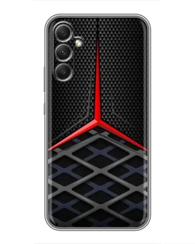Чехол для Samsung Galaxy A34 с картинкой «Mercedes Carbon Grid»