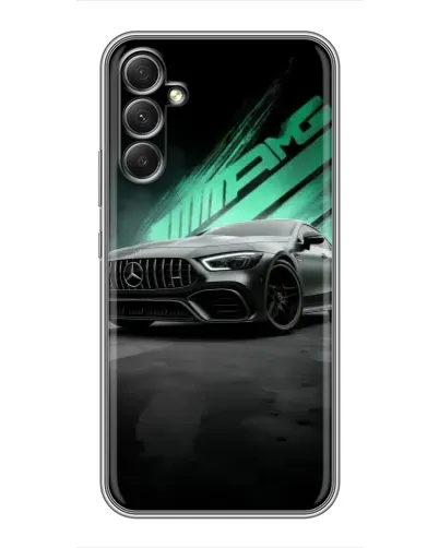 Чехол для Samsung Galaxy A34 с картинкой «Темный Mercedes AMG»