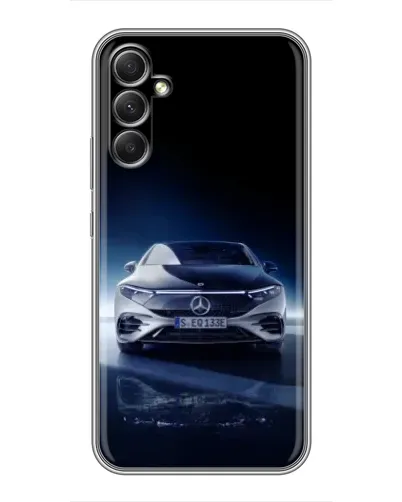 Чехол для Samsung Galaxy A34 с картинкой «Ночной Mercedes EQ»