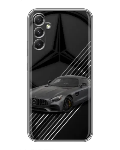 Чехол для Samsung Galaxy A34 с картинкой «Mercedes AMG — графика»