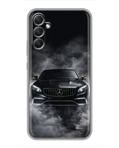 Чехол для Samsung Galaxy A34 с картинкой «Mercedes в дыму»
