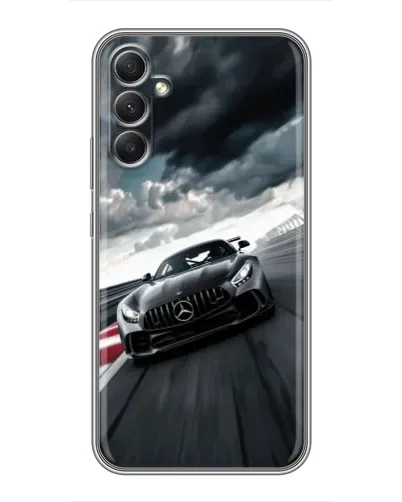 Чехол для Samsung Galaxy A34 с картинкой «Гоночный Mercedes AMG»