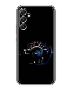Чехол для Samsung Galaxy A34 с картинкой «Салон Audi — руль» Чехол для Samsung Galaxy A34 с картинкой «Салон Audi — руль»